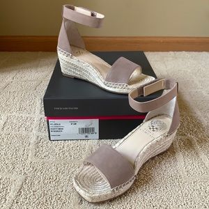 Vince Camuto Jesla Leather Espadrille Wedge Sandal